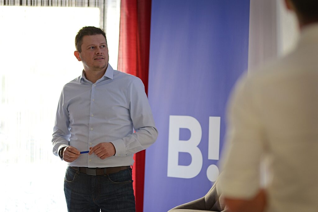 Tomáš Jirásek prezentuje marketingovou službu Boldem