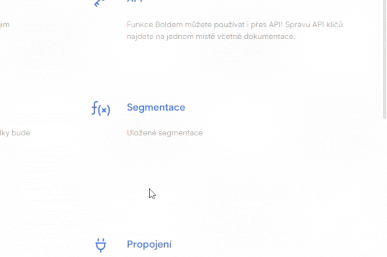 Postup pro uložení často používaných segmentací