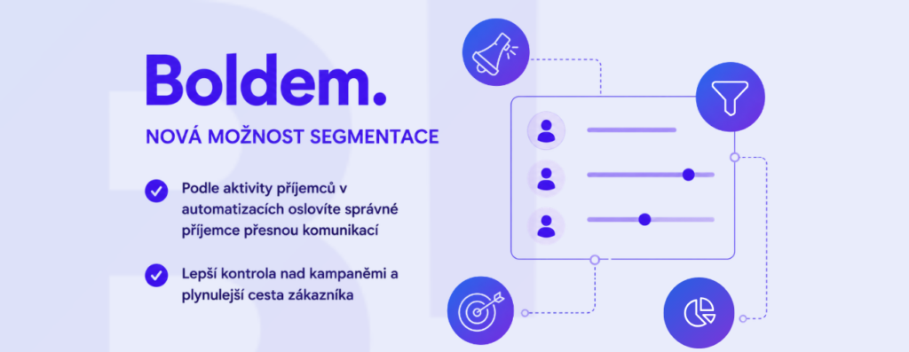 Diagram znázorňující segmentaci příjemců